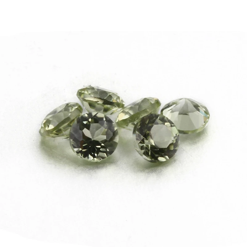 

1 Pack Round Cut Natural Peridot Loose Stone 100-350 pcs Green Color Olivine Gemstone Bead Wholesale For Diy Jewelry Making