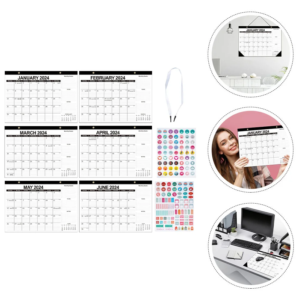 

1 Набор, креативный календарь-планировщик на все годы, календарь на бумагу 2024, домашний настенный календарь, календарь с расписанием на год