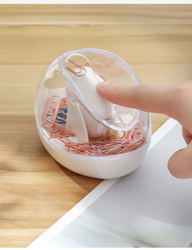 Desk Clips Holder Magnetic Suction Paper Clips Storage Box Rolling Clip Box Paper Clip Storage For Office Dispenser