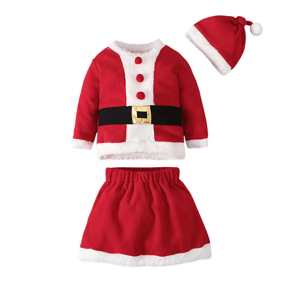 

2022 Christmas Newborn Baby Girl Clothes Set Fashion Fleece Vetement Enfant Fille Toddler Infant Clothing Children Kids Outfits