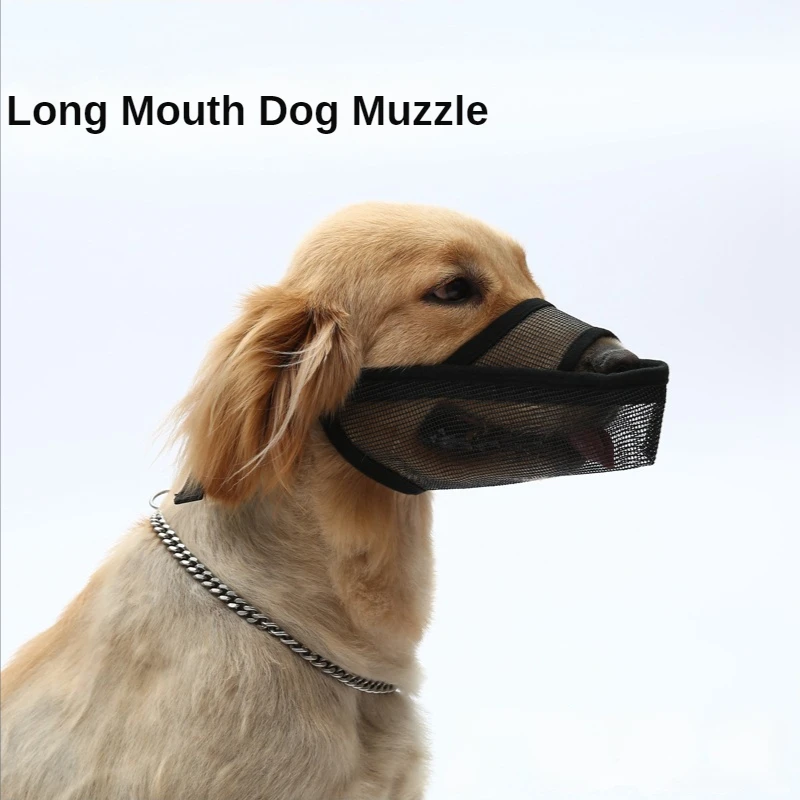 

New Dog Muzzle Anti-Bite & Mishap Grid Dog Muzzle for Medium & Large Dogs Anti-Removal Labrador Husky Muzzle