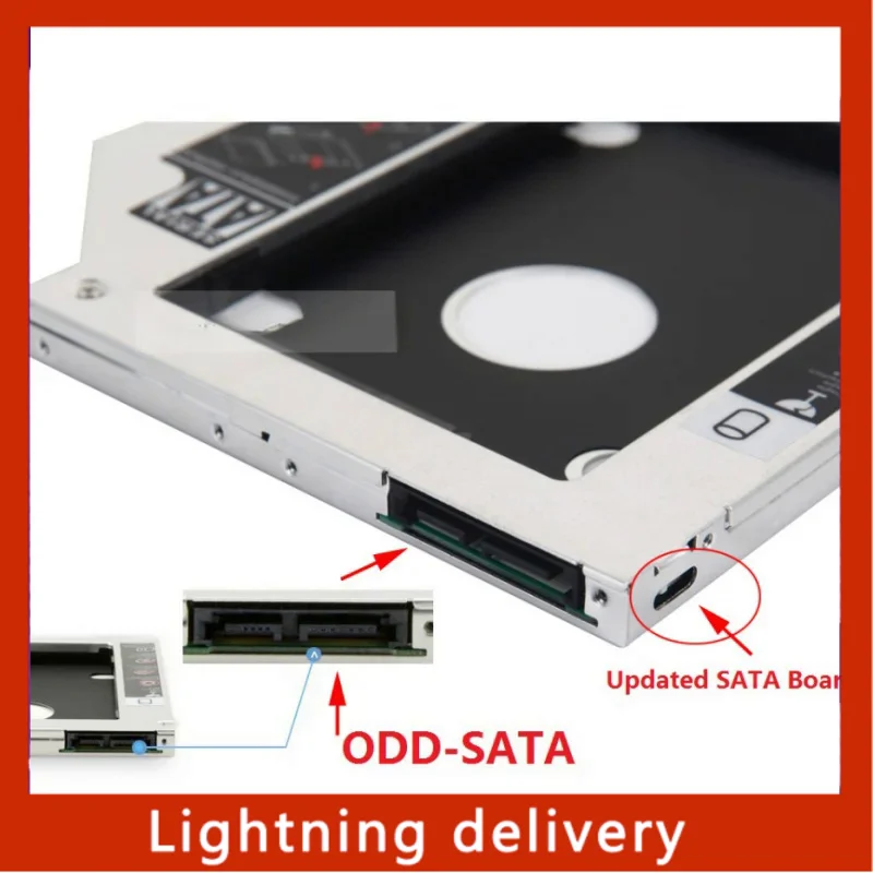 2nd HDD SSD Hard Drive Optical bay Caddy Frame Adapter for
