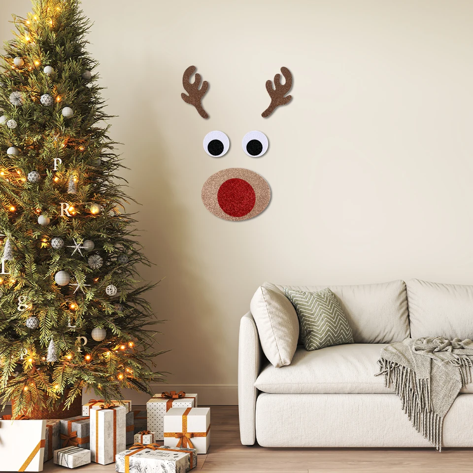 Decorazioni for Finestre di Natale, Adesivi di Natale, Pupazzo di Neve di Natale Alci Fiocco di Neve Adesivi Elettrostatici Adesivi for Vetri di Babbo Natale Decorazioni di Buon Natale for la Casa