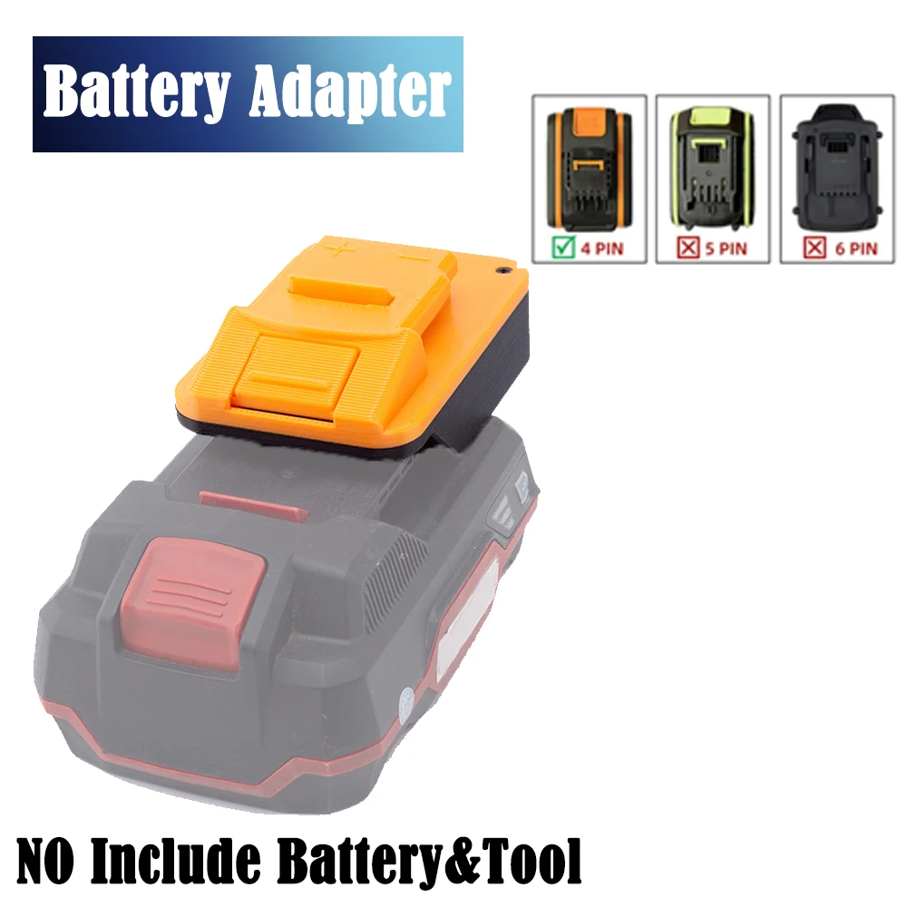 Battery Converter Adapter for Parkside Lidl X20V Lithium-ion Battery to Worx 20V 4PIN Cordless Tool (Batteries not included) battery converter adapter for lidl parkside x20v lithium battery to worx 4pin 20v cordless tool batteries not included