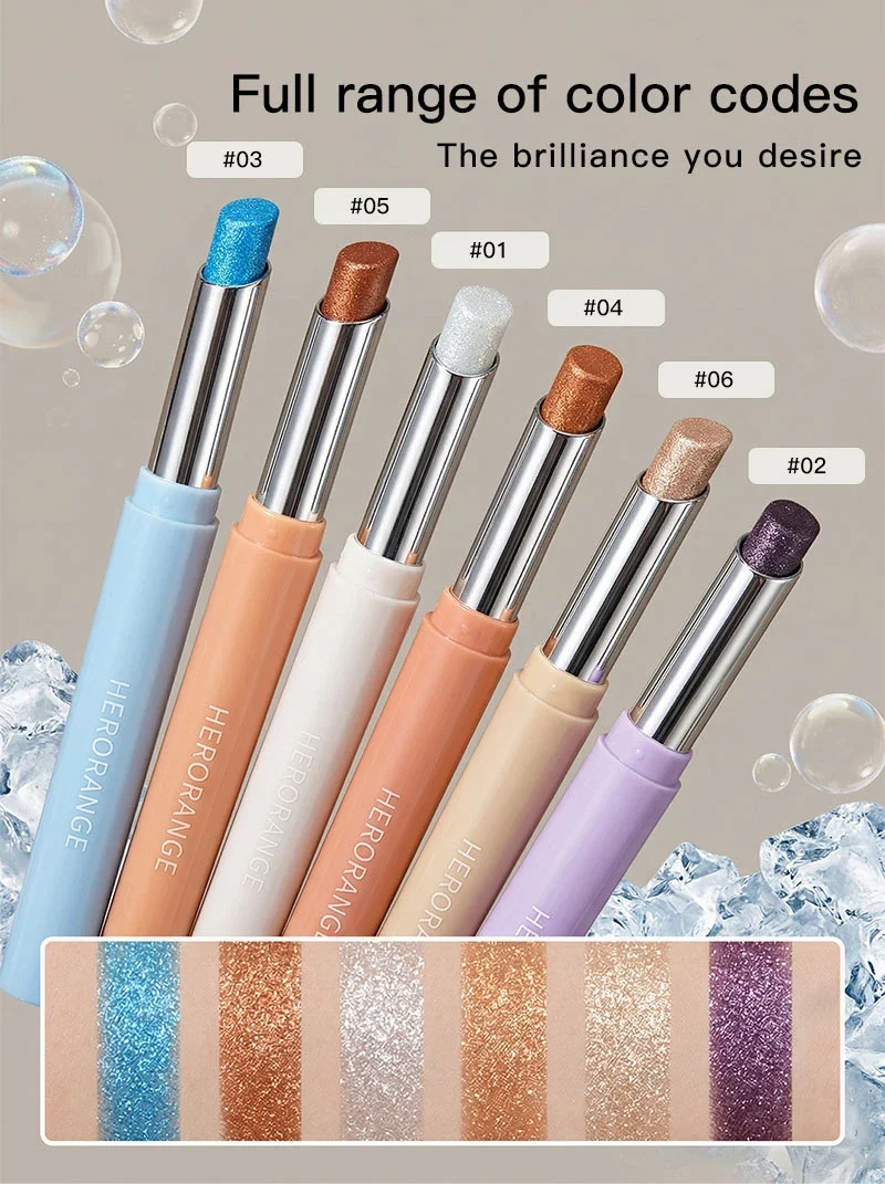 Pearlescent Eyeshadow Stick Waterproof Long Lasting Highlighter Pen_voghion.com