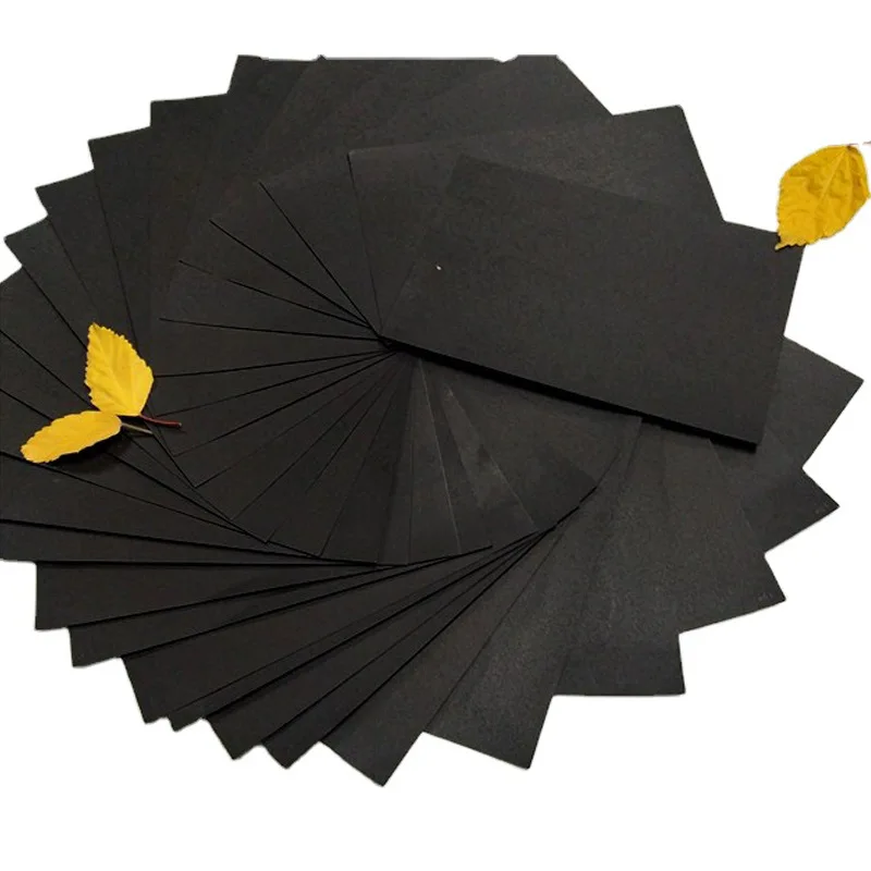 50 fogli A4 carta kraft nera vuota fai da te - immagine 4