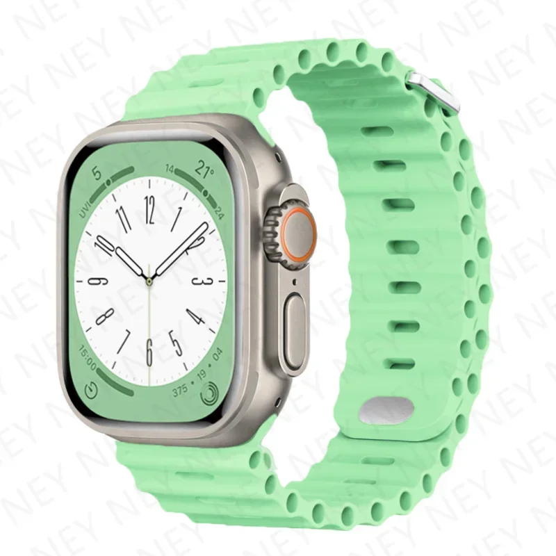 Sport Ocean Silicone Strap for Apple Watch - Premium Adjustable Band for All Sizes
