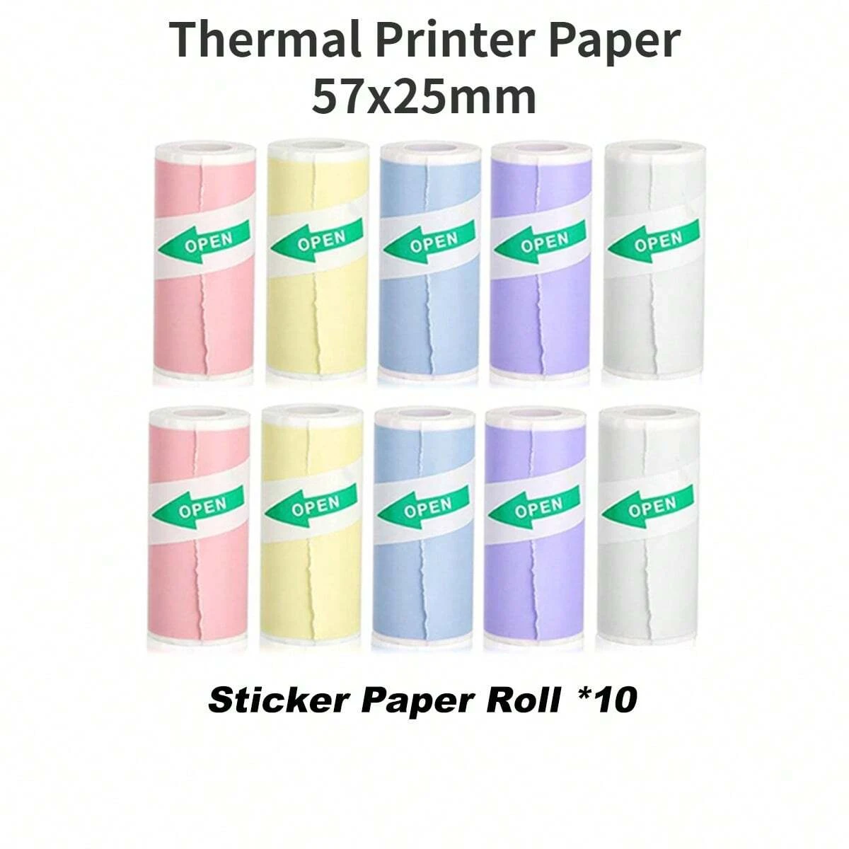 AM-Ink Thermal Paper Rolls 50-Pack - 2-1/4x230 Feet For POS Systems & Cash Registers