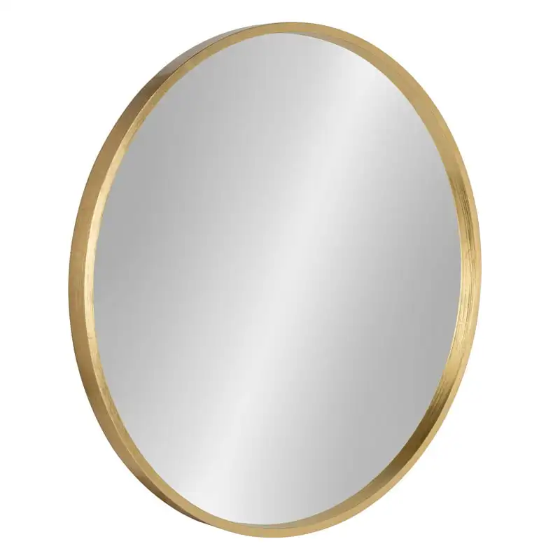 

Round Wood Wall Mirror, 25.6