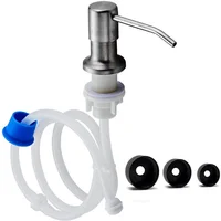 1ชุดเครื่องจ่ายสบู่เหลวสแตนเลส Built-In โลชั่นปั๊มขยายหลอดสำหรับ25-36มม.บ้านห้องน้ำห้องครัวอ่างล้างจาน 1