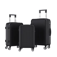 Ensemble de bagages 3 pièces 20/24/28 pouces avec balance, valise trolley rigide en ABS 4 couleurs Noir/Violet dégradé/Argent/Gris, 8 roues pivotantes, ensemble de valises de voyage avec serrure TSA 3