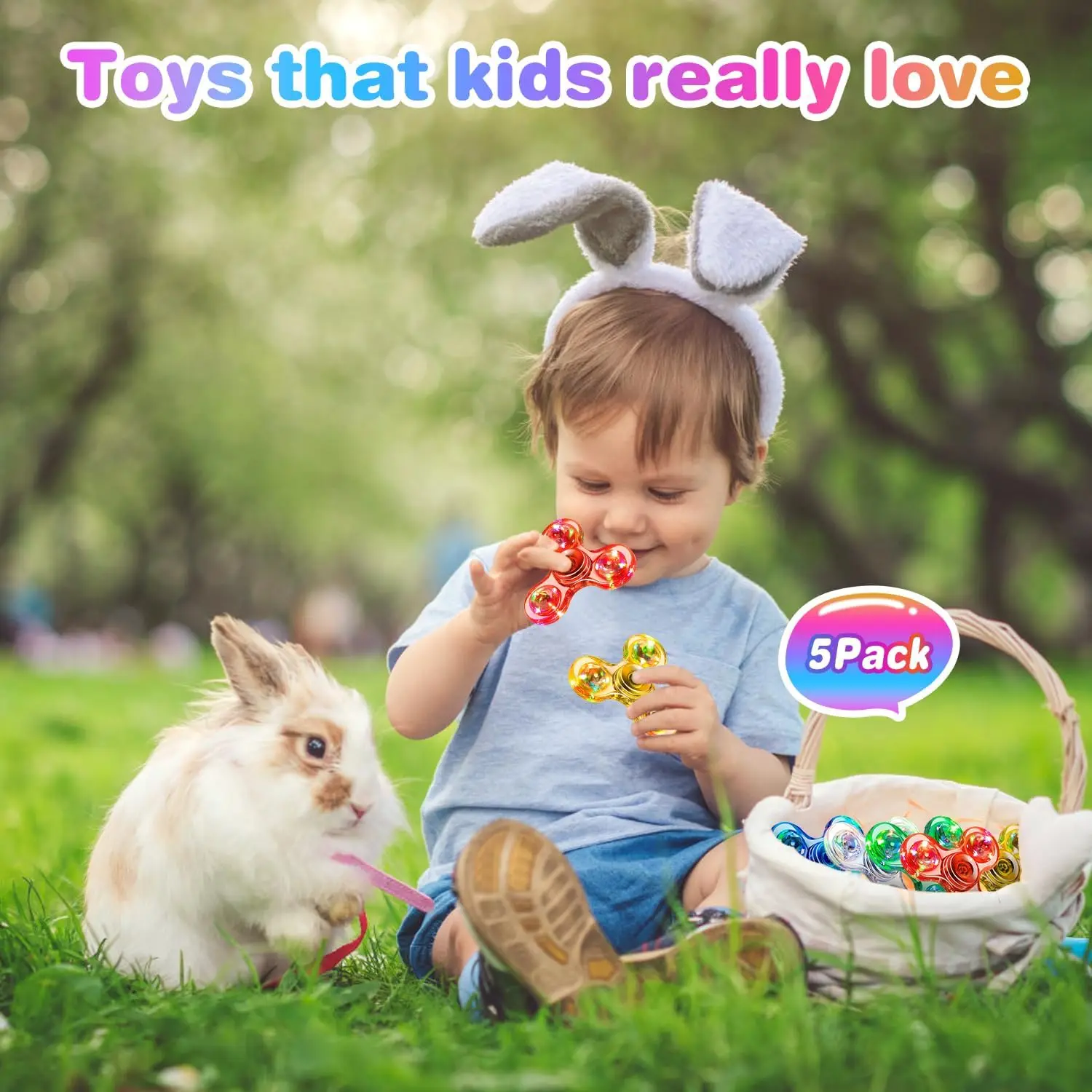 야광 LED 손가락 장난감, 스트레스 해소 감각 장난감, 파티 선물, 교실 상품, 가방 채우기용 라이트업 피젯 스피너