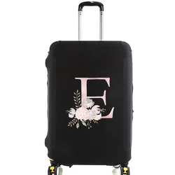 Floral Pink Travel Luggage Protective Dust Cover - M (8Pink flower E)