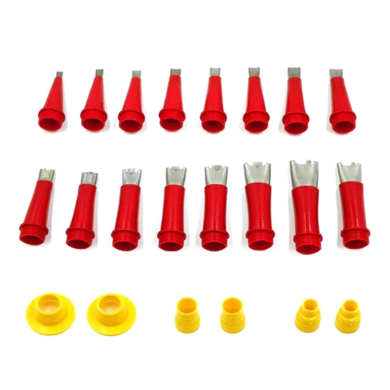 

Universal Caulking Nozzle Applicator Kit Reusable Rubber Nozzle Tool Caulking Nozzle Integrated Rubber Nozzle Tool 22pcs