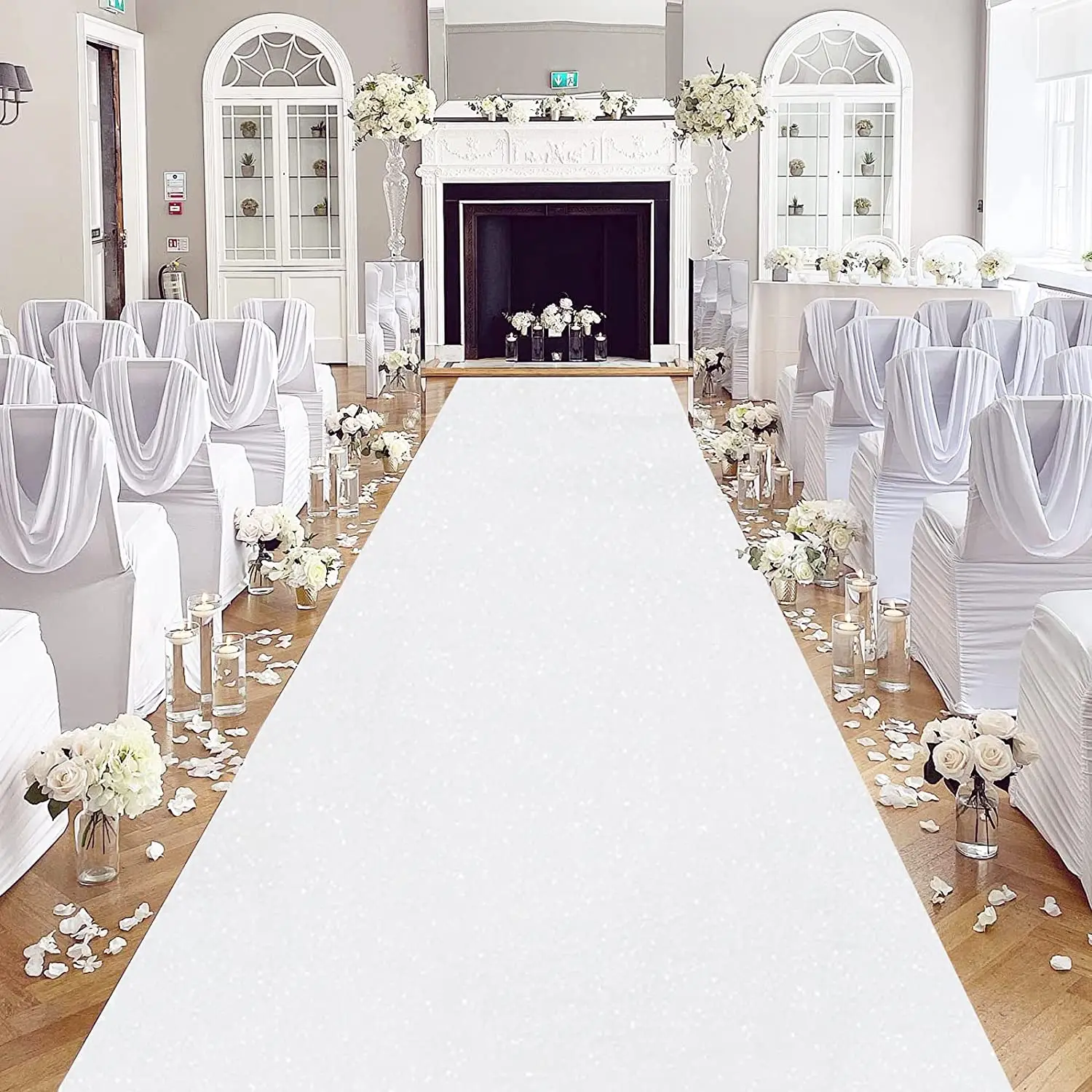 Romantic Wedding Carpet Glittering Non-woven Fabric Carpet for Bride Runway Decoration During Wedding Ceremony wedding carpet