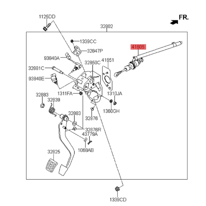 

Запасные части для шланга главного цилиндра сцепления автомобиля 41605-3X100 для Hyundai Elantra Veloster Kia Forte Cerato 2011-2019 416053X100