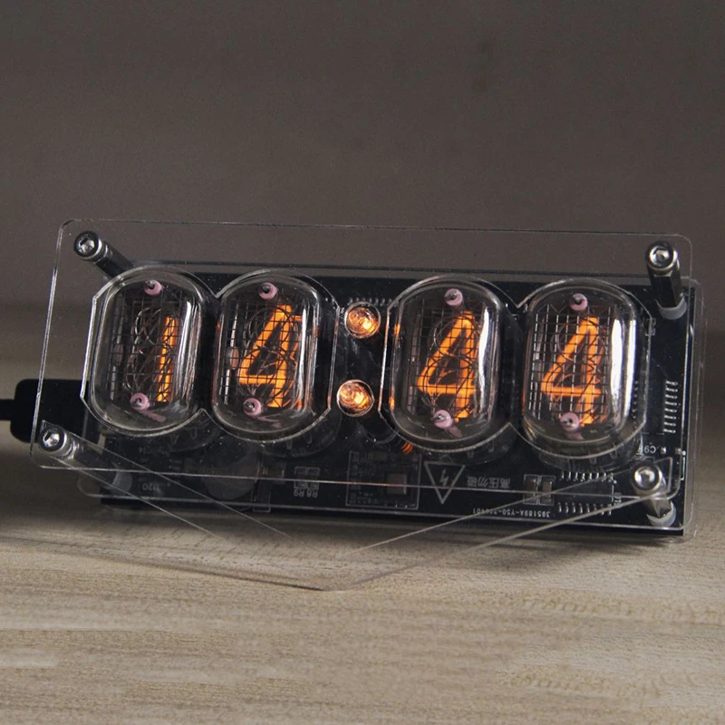 In12 Nixie Glow Tube Clock Punk Retro Table Clock Silent Digital Watch RGB Electronic Desktop Clocks Vintage  RGB  