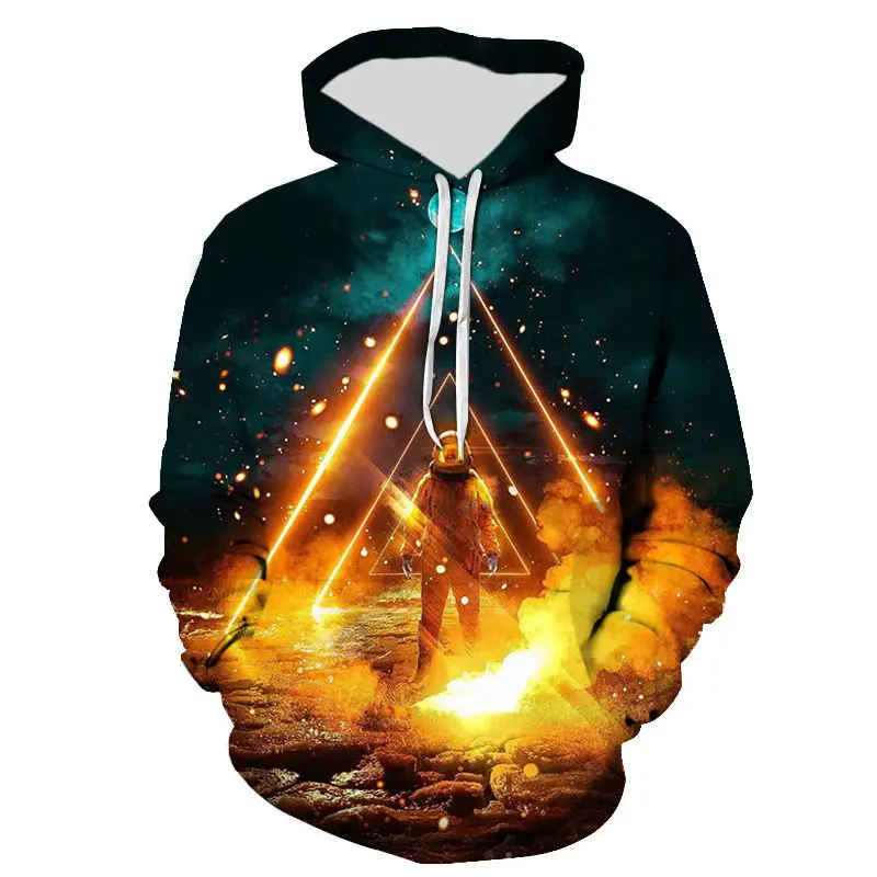 Sudadera con capucha con estampado de astronauta, universo, espacio, galaxia, para hombres y niños, sudaderas de manga larga, chaqueta genial de gran tamaño para hombre