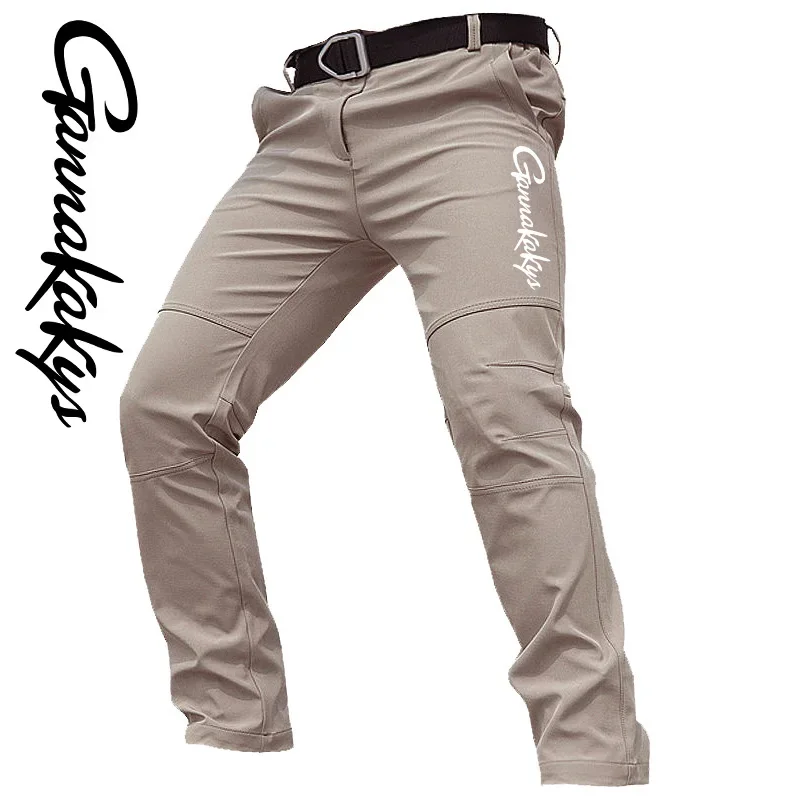 Summer Men's Fishing Pants Windproof Hiking Sports Elastic Pants Fitness Breathable Running Travel