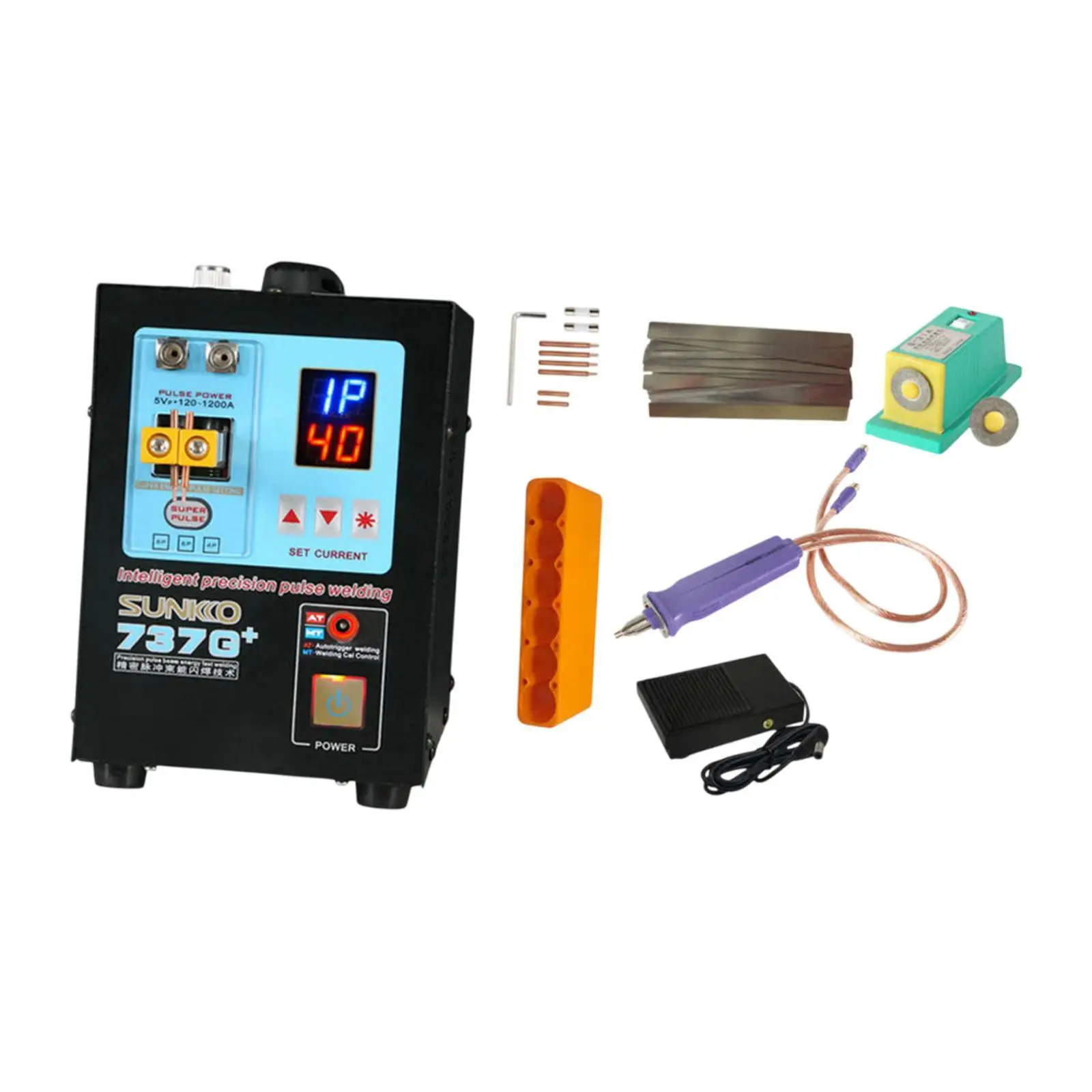 Spots Welder Accessories 1.5kW Instantaneous Power 00-99 Adjustable Welding Current with Handle Welding Device Digital Display 3