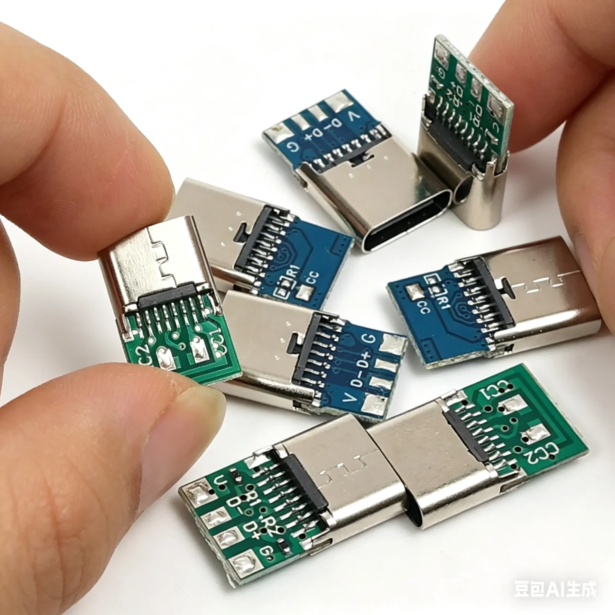 20/10/1Pcs USB 3.1 유형 C 커넥터 5/6 핀 암/수 소켓 리셉터클 어댑터-솔더 와이어 지원 PCB 보드 도매