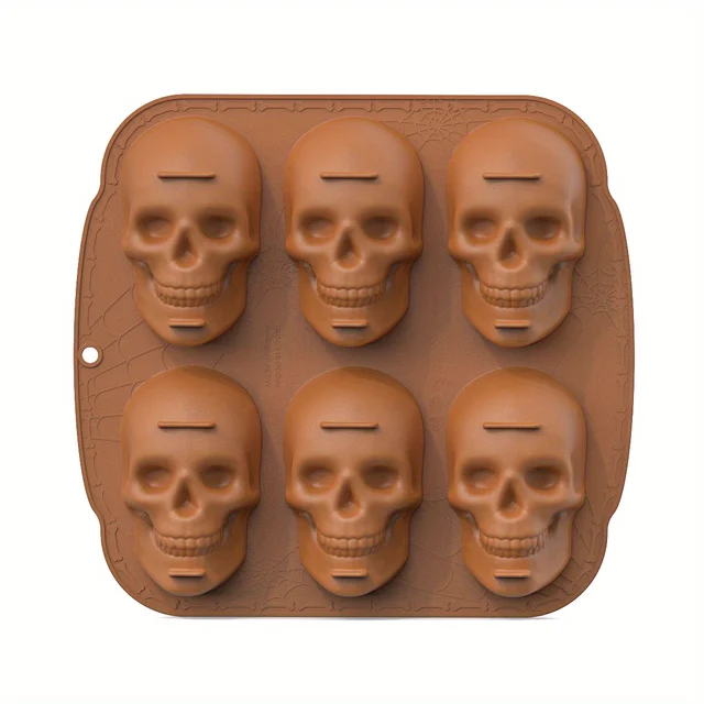 Skull Mold 3D Silicone Mold Candy Mold Chocolate Mold Ice Cube Tray  for DIY Cake Decorating Tool Baking Tools Accessories 5