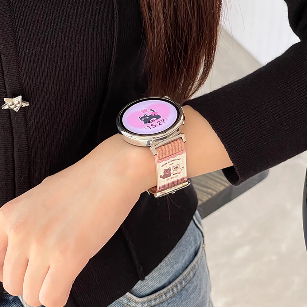 Winter Warm Cute Cartoon Cat Dog Corduroy Strap