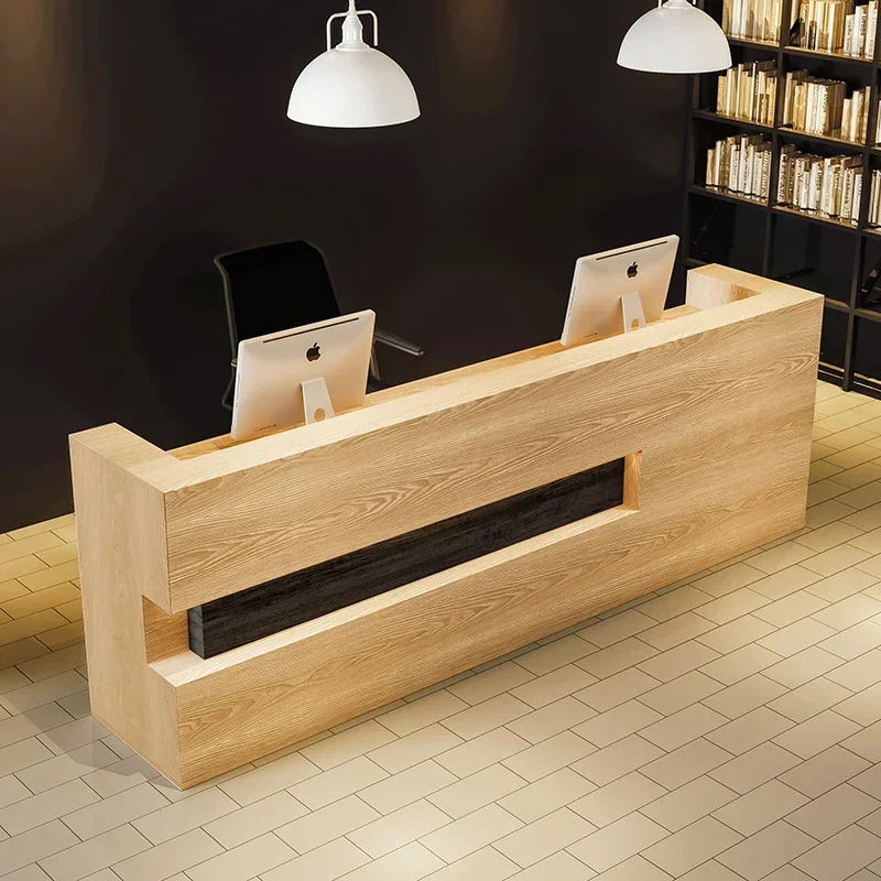 Basses Reception Desks Wood Drawer Mobile Front Nails Reception Desk Restaurant Information Comptoir Caisse Luxury Furniture