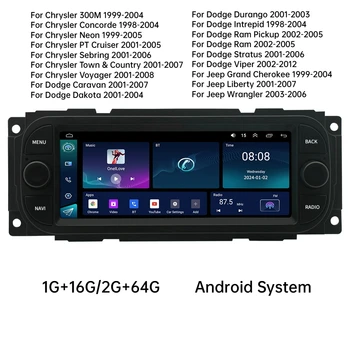 Autoradio Android da 6,86 pollici con touchscreen, navigatore GPS e lettore multimediale per Jeep Dodge Chrysler Grand Caravan