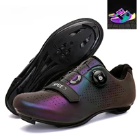 Professional New Sneakers Men Ultralight Double Buckles Cycling Shoes MTB Luminous Road Bike Shoes 2
