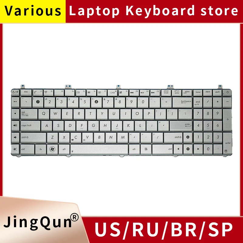 

New Keyboard RU for ASUS N75 N75SF N75SL N75S N75YI267SL N75YI245SL N75Y russian laptop keyboard Silver replace notebook