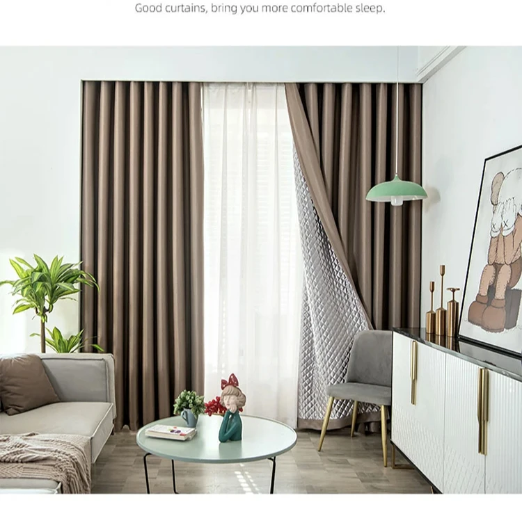 Windproof Winter Curtains - Thick Cotton Thermal Drapes for French Windows | Sound Insulation & Energy Saving