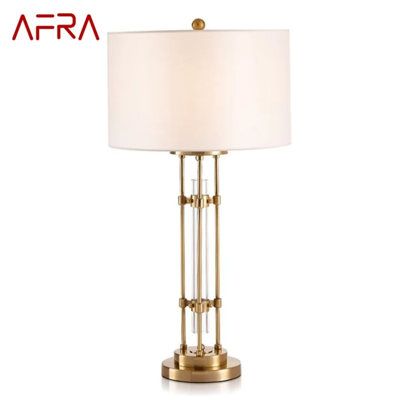 

AFRA White Table Lamp Contemporary LED Decorative Desk Lighting for Home Living Room