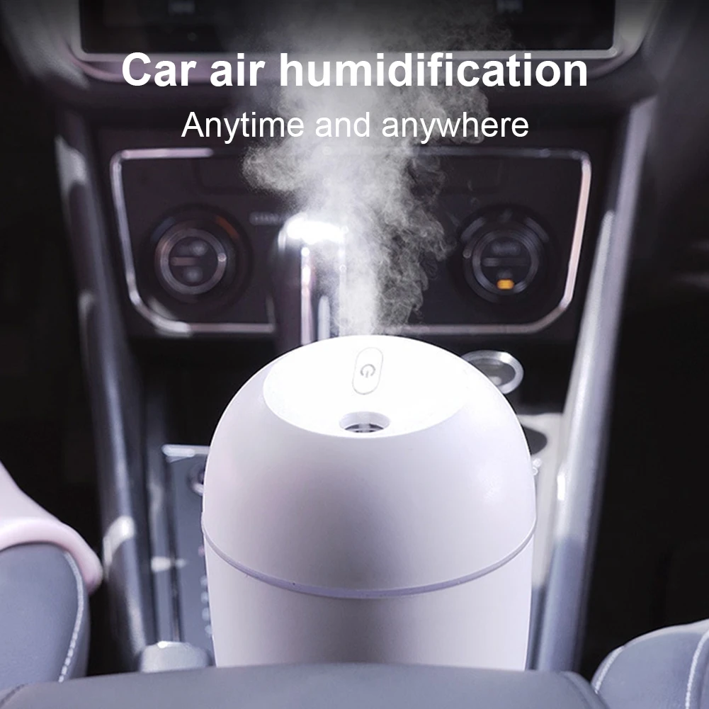 1Pc USB Portable Air Humidifier 220ml Essential Oil Diffuser Auto Shutoff With LED Light For Home Car Mist Maker Face Steamer