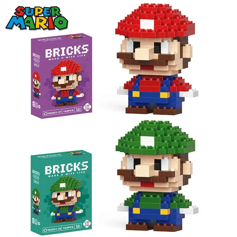 Super Mario Pokeman Toy Building Blacks Lega Blocks Cartoon Character Assembled Model building block Dolls Toys Children Gifts Building Block Toy