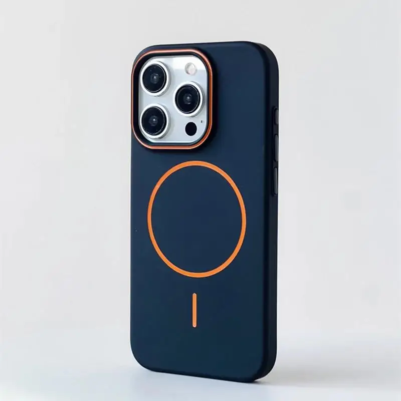 Ultrathin Hit Color MagSafe Case for iPhone 16 15 14 13 12 17 Pro Max Plus 17 Air Magnetic Wireless Charging Matte Hard PC Cover