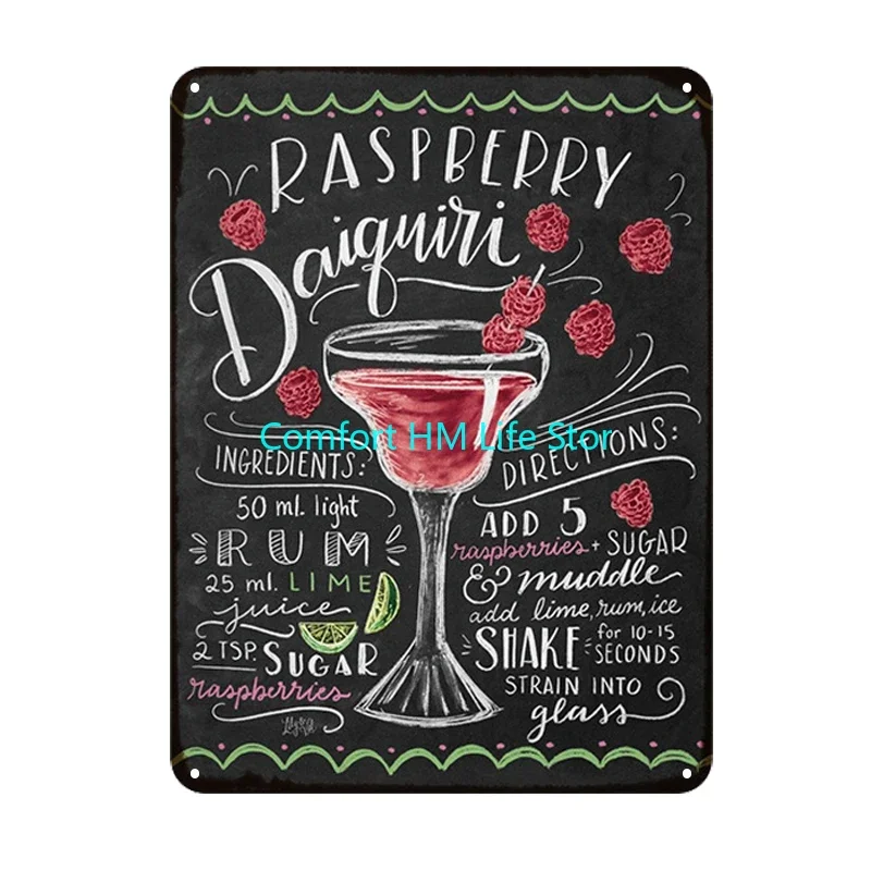 Plaque Décorative Mojito - Style Palette - 40x20 Cm - Déco Bar Et Bistrot FAYE