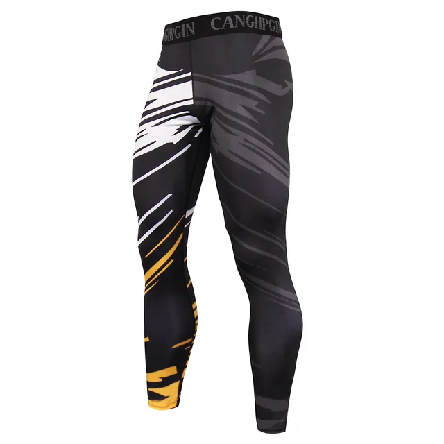 Mens Gym Compression Leggings Sport Training Pants Men Running Tights Trousers Men Sportswear Dry Fit Jogging Pants KC192