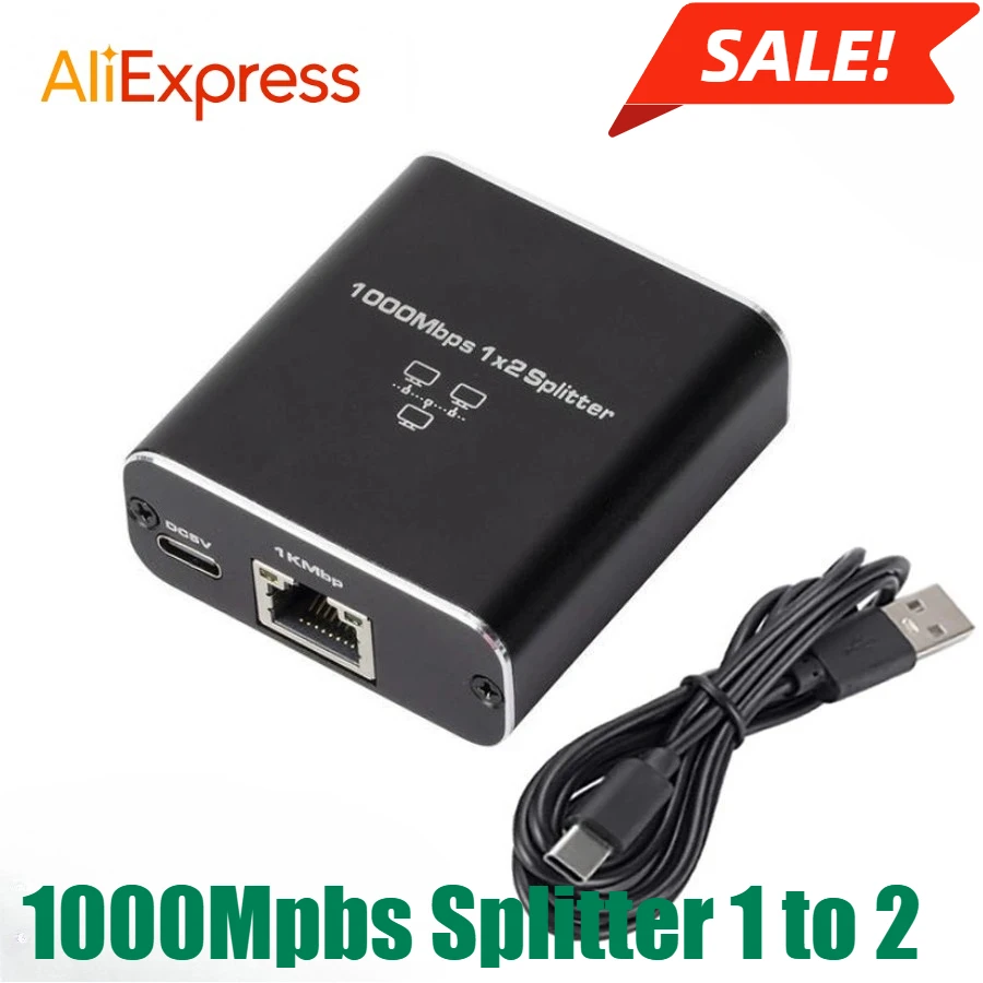 جيجابت إيثرنت الفاصل 1 إلى 2/3/4 1000Mbps RJ45 LAN...