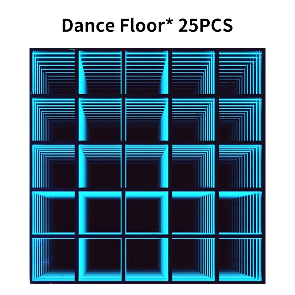 thumbnail image 1 of Luces LED para pista de baile, efecto de escenario, espejo 3D RGB profesional, iluminación de piso para DJ, discotecas, clubes, bodas, fiestas, paneles de escenario, 1 of 5