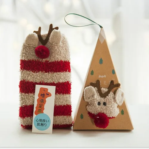正規品♡クリスマスベア♡ソックス＆ウエストウォーマー Men's and women's Christmas gift socks cute warm fluffy