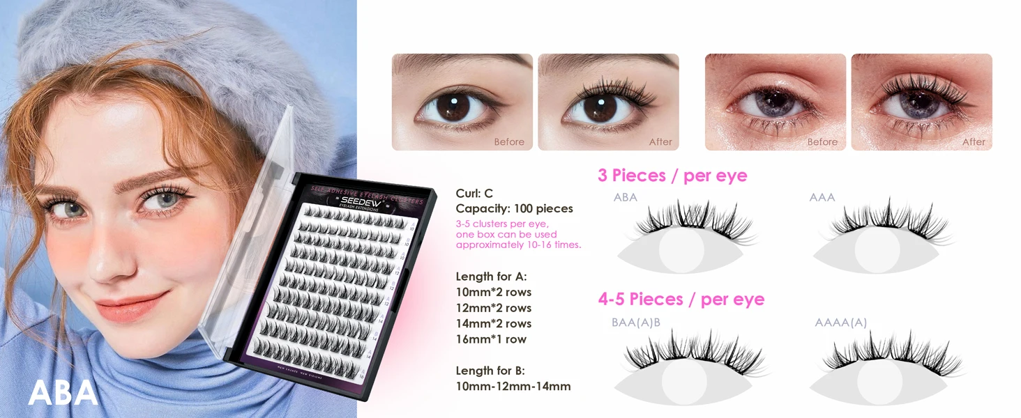 Seedew Selbstklebende Wimpern Ohne Klebstoff 0,07 C DIY Wimpernverlängerung Einzelwimpern – Detail 6