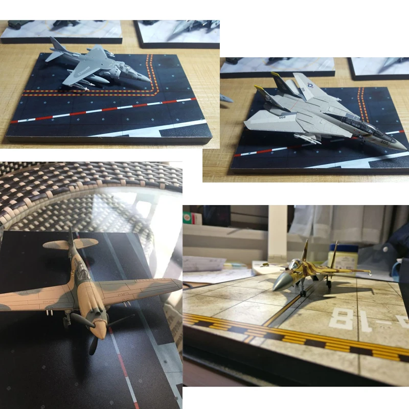 15x10CM 정적 공항 활주로 플랫폼 데크 모델 군사 모래 테이블 항공기 장면 풍경 레이아웃 디오라마 키트 1Pcs