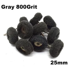 10 - Piece Premium Buffing Pad Set - Wool, Cotton, and Cloth Polishing Wheels (Gray 800 grit)