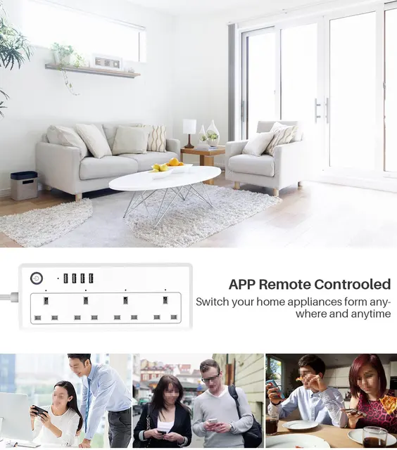 Zigbee-Multiprise de prise UE Smart Life, multiprise multifonctionnelle  avec rallonge de 1.5m, 2 prises électriques USB Tuya - AliExpress