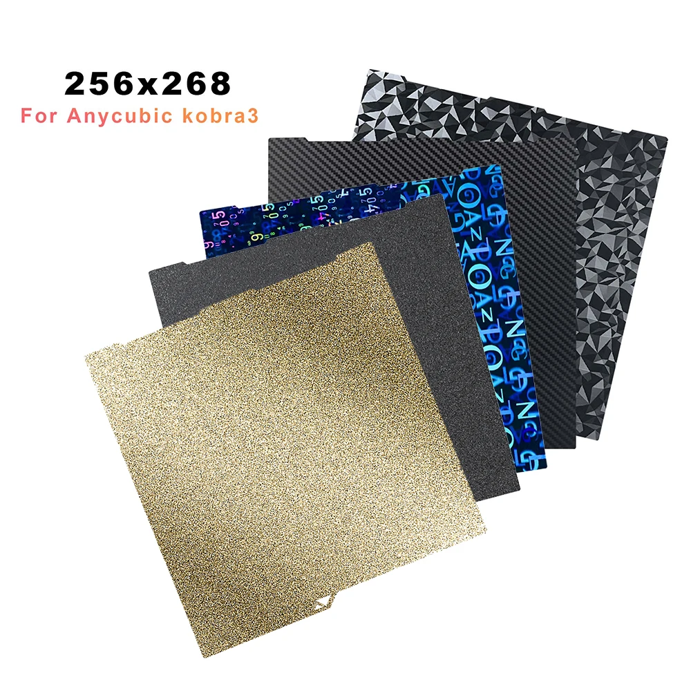 Kobra S1 Build Plate 264x276mm, Flexible PEO PET Spring Steel Bed Plate