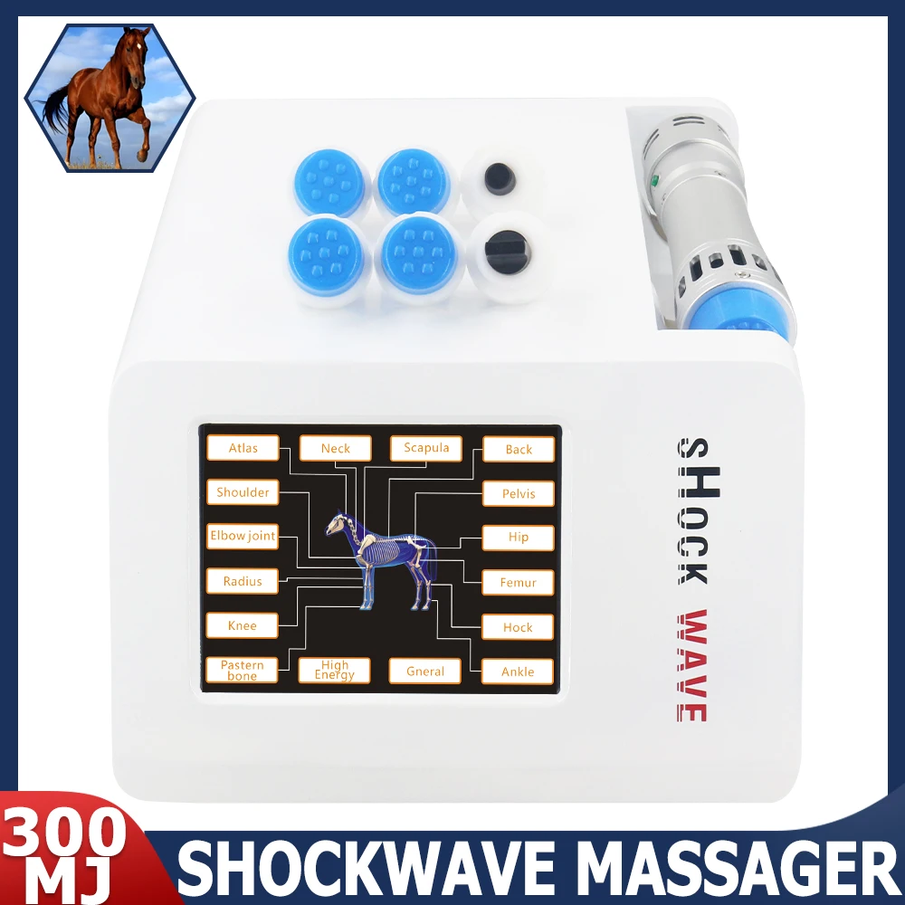 

300MJ Shockwave Therapy Machine Relief Scar Tissue Pain Joint And Muscle Injury Shockwave Professional Massager For Animals 2024