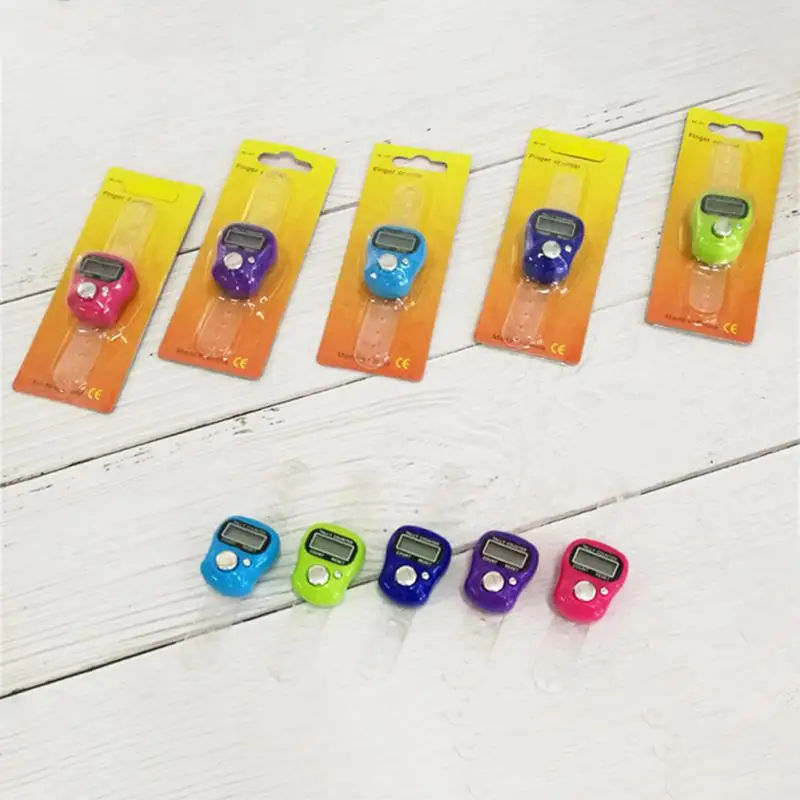 Hand Tally Counter Electronic Counter 1/2PCS Electronic Digital Finger Ring Tally Counter Hand Held Knitting Row Counter Clicker NEW Mini Point Marker LCD