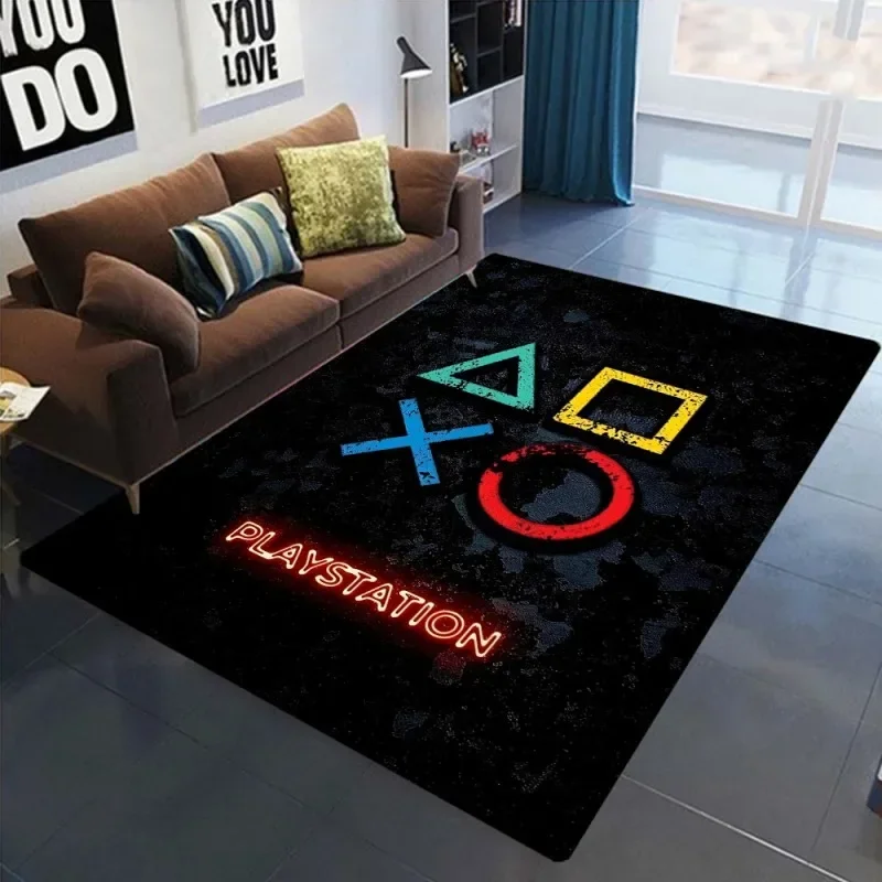 PlayStation ラグマット Game Playstation Print Area Rugs Non-Slip Carpets for Home Living