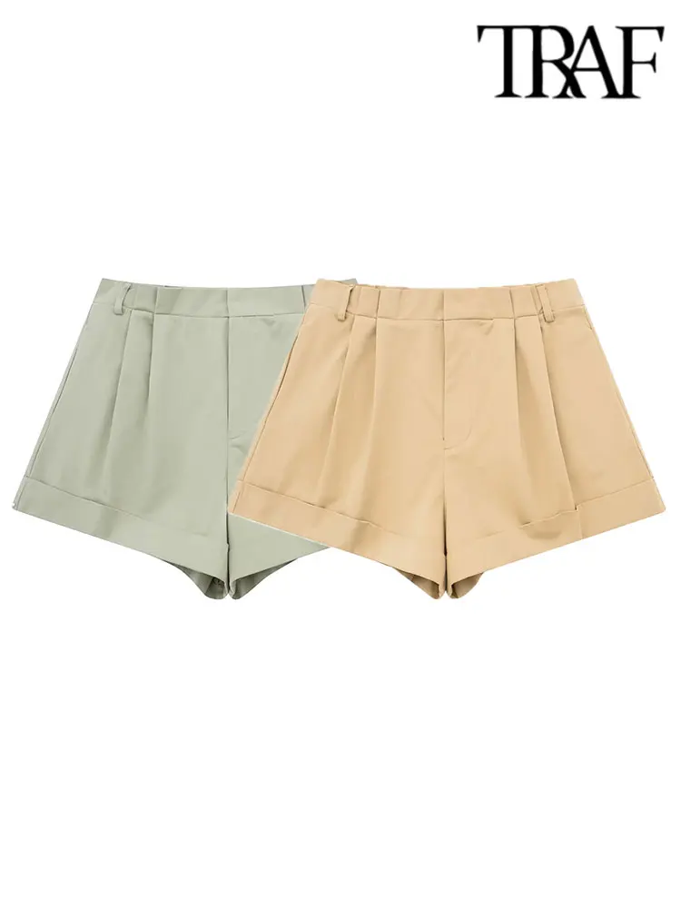 

TRAF 2023 Shorts For Women Shorts Women High Waist Short Pants Y2k Streetwear Casual Shorts Woman